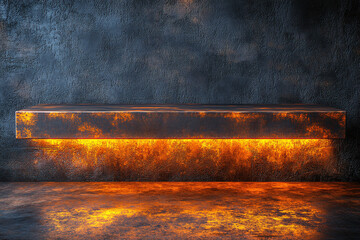 an empty display stand for goods
