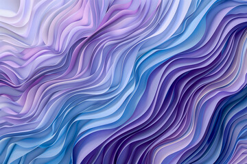 Layered Abstract Waves with Soft Blue and Violet Tones