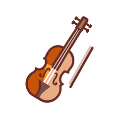 Fototapeta premium Violin Icon Representing Classical String Instrument for Music and Performance