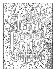 Womens Day Quotes Coloring Pages. hand drawn alphabet