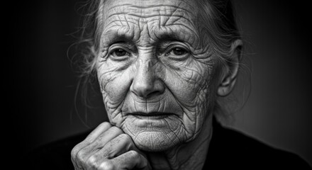 Elderly Woman Portrait - Photo