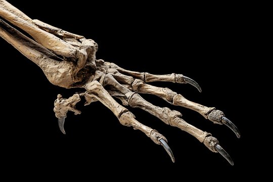 Ancient Raptor Claw: A Close-Up View of a Fossilized Bird of Prey's Talons