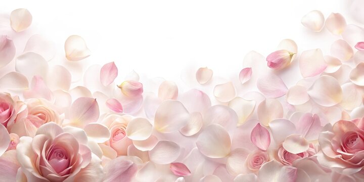 Tlo z platk?w r?z na bialym tle na przezroczystym bialym tle Walentynki-dzien tlo, white transparent background, floral pattern