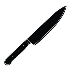 Isolated Black Vector carving knife WIith White Background