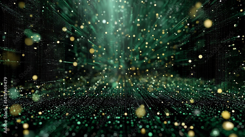 Poster abstract digital lightscape of interconnected networks creating virtual reality spacescape v 2 0 24