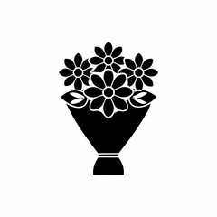 creative details Flower bouquet icon Vector Illustration