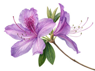 Obraz premium Beautiful azalea flowers bloom gracefully, showcasing their delicate petals and vibrant colors, perfect for any garden or floral arrangement