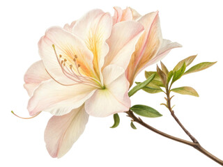 Fototapeta premium beautiful azalea flower blooms gracefully with soft pink hues and delicate petals, showcasing nature elegance and charm