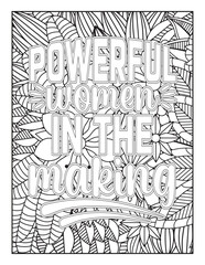 Naklejka premium Womens Day Quotes Coloring Pages. coloring alphabet for kids