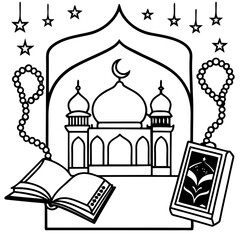 taj mahal vector illustration