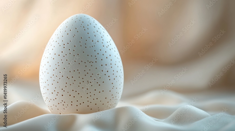 Poster abstract background with soft ecru tones dotted design and eggshell paper texture