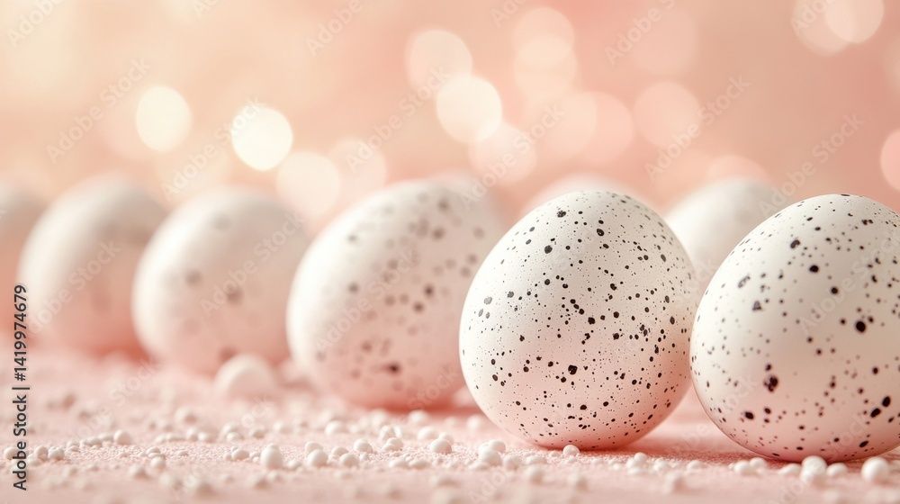 Poster abstract background with soft ecru tones dotted design and eggshell paper texture