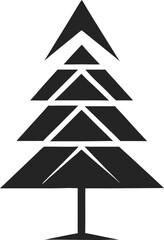 Fototapeta premium Modern Geometric Christmas Tree Graphic Isolated On Vector Illustration