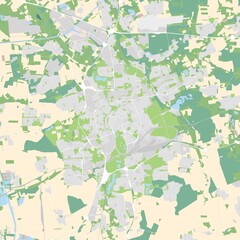 City map of Braunschweig, Salzgitter and Wolfsburg, Germany