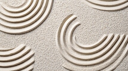 Sand art design, zen garden pattern