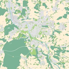 City map of Würzburg, Germany