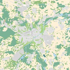 City map of Ulm, Germany