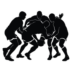 Conversion Kick Preparation by Rugby Player