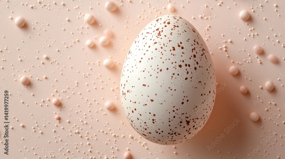 Poster abstract background with soft ecru tones dotted design and eggshell paper texture