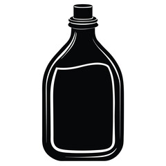 Isolated Black Vector dish soap WIith White Background