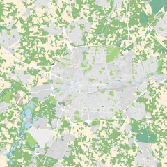 City map of Rennes, France