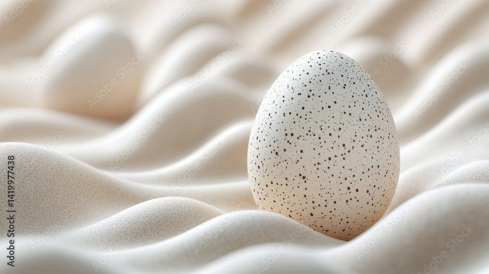 Poster abstract background with soft ecru tones dotted design and eggshell paper texture