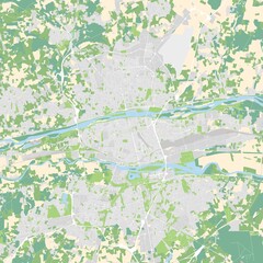 City map of Tours, France