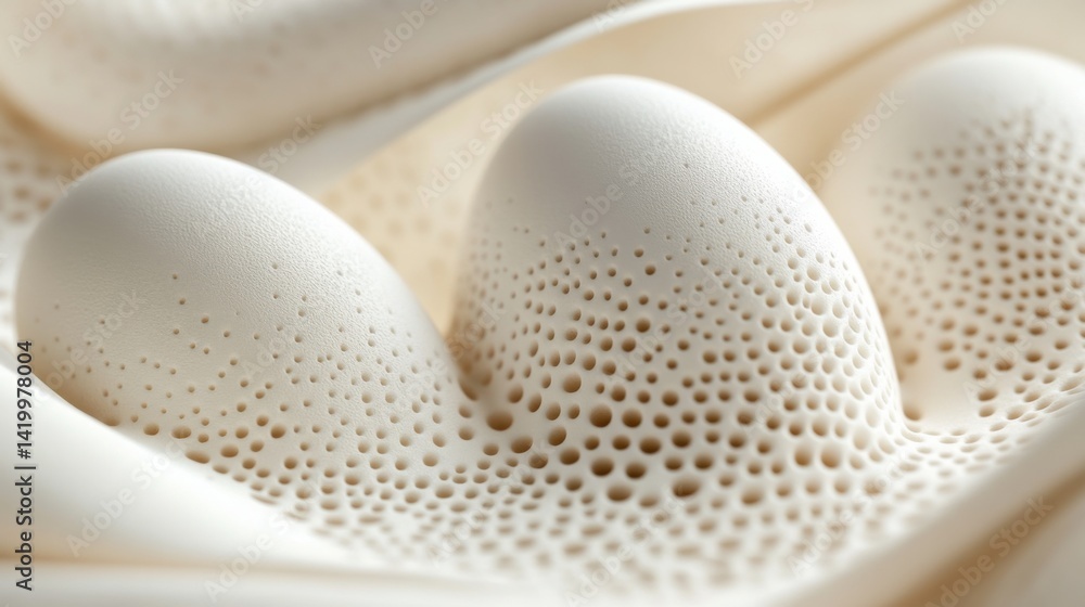 Poster abstract background with soft ecru tones dotted design and eggshell paper texture