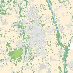 City map of Udine, Italy