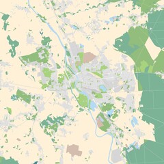 City map of Opole, Poland