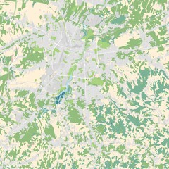 city map of Rzeszow, Poland 