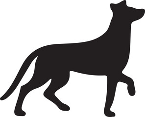 Cute Dog Sitting on Ground – Flat Vector Illustration of Pet in Relaxed Pose