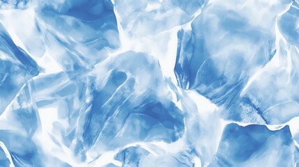 Obraz premium Frozen landscape of blue ice crystals with hints of snow