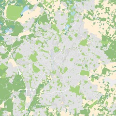 City map illustration of Leicester, England