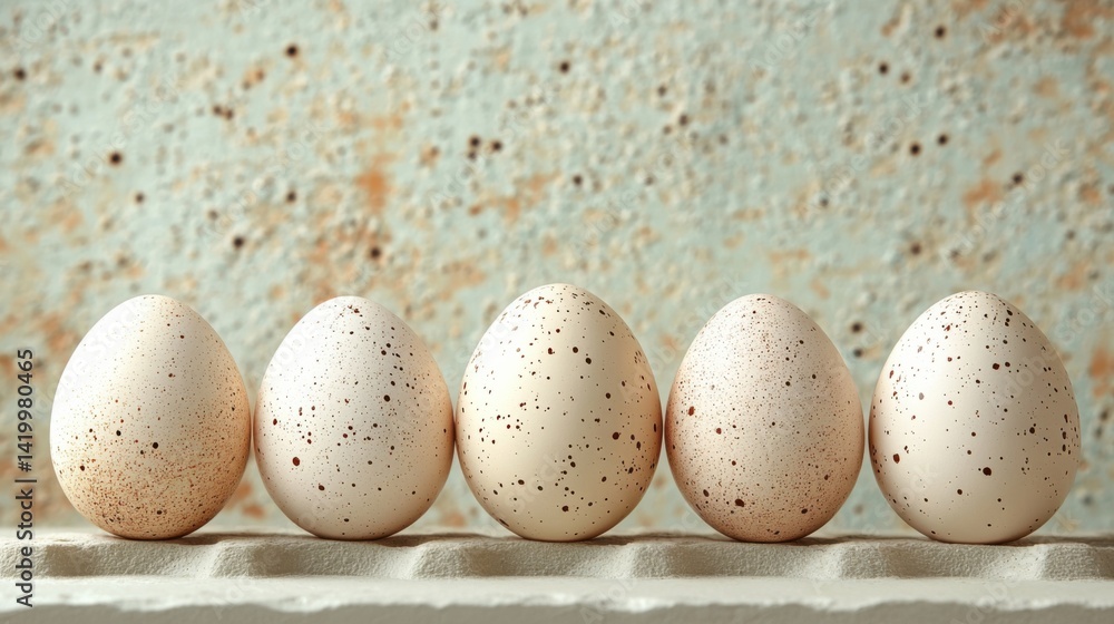 Poster abstract background with soft ecru tones dotted design and eggshell paper texture