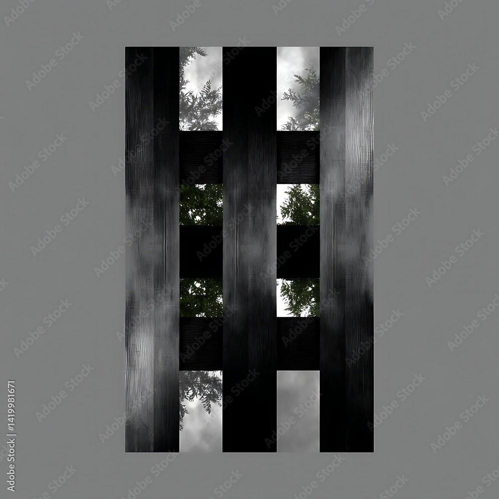 Aufkleber abstract window view to the trees