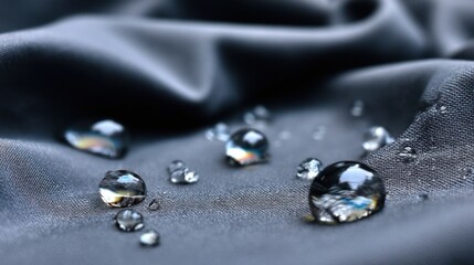 Water Drop on Fabric Surface