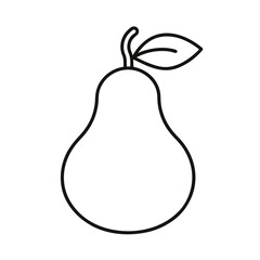 pear outline icon on white background
