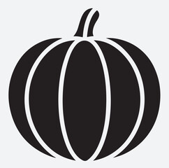 pumpkin silhouette vector art illustration, pumpkin vector illustration