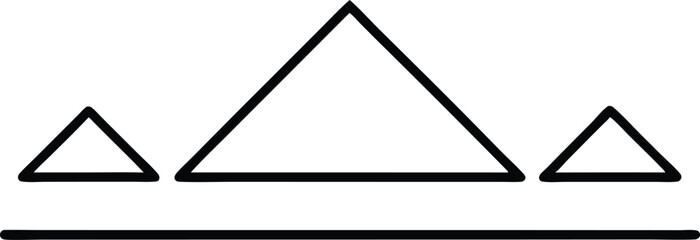 inequality line art vector icon.