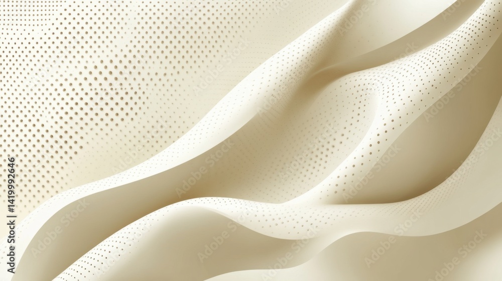 Poster abstract background with soft ecru tones dotted design and eggshell paper texture