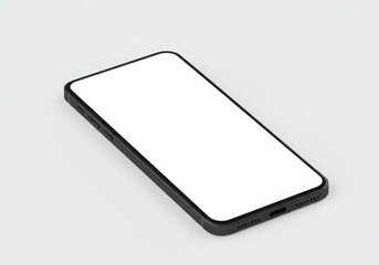 Minimalistic Smartphone Mockup with Blank White Screen