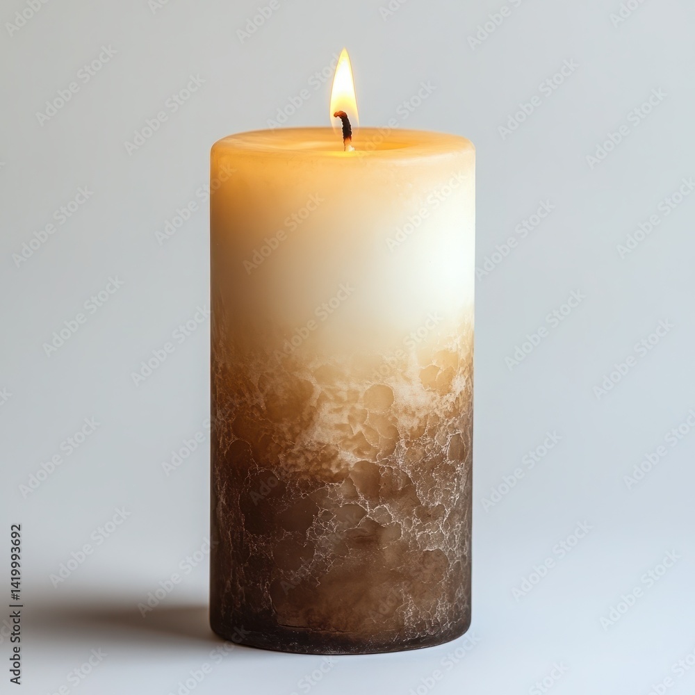 Poster decorative candle with soft flame and gradient color design adding warmth to elegant home decor and 