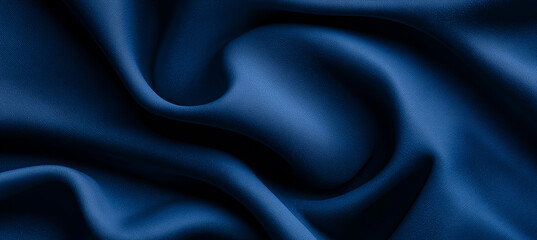 Obraz premium Dark blue fabric texture background textile material cloth