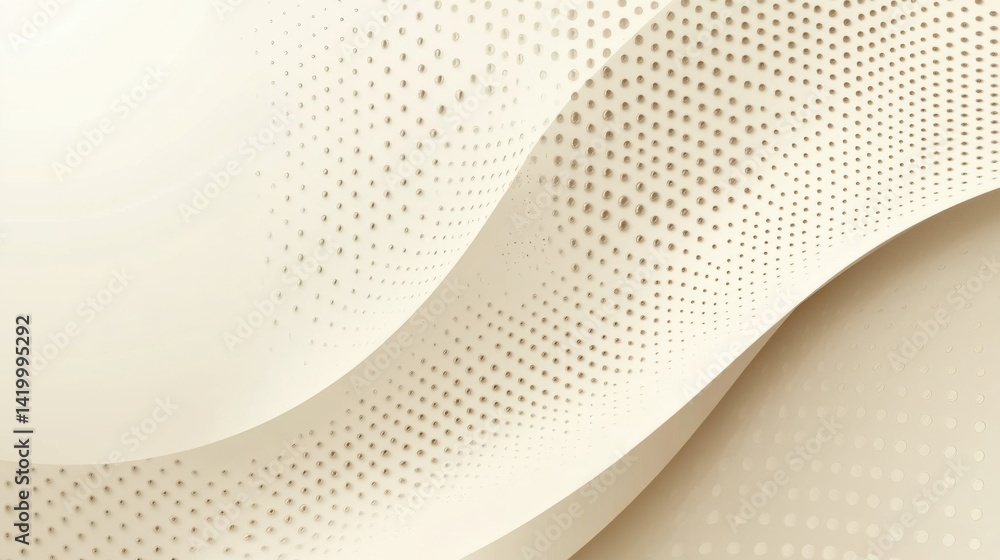 Poster abstract background with soft ecru tones dotted design and eggshell paper texture