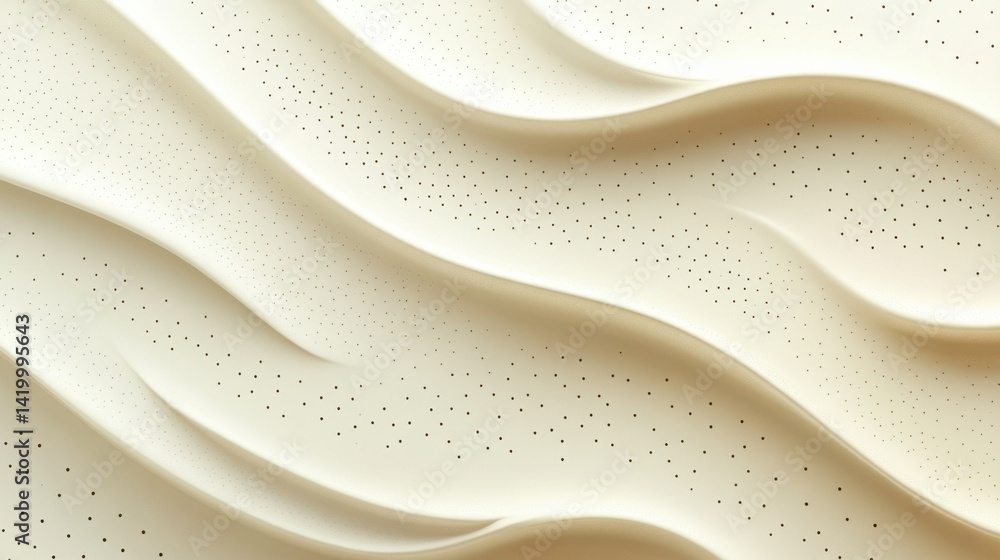 Poster abstract background with soft ecru tones dotted design and eggshell paper texture