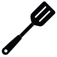 Kitchen Spatula Silhouette Vector – Cooking Tool and Utensil Illustration Set