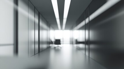 Obraz premium Abstract blurred office hall interior and meeting room. Blurry corridor in working space with defocused effect. Use for background or backdrop in business concept