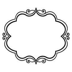 silhouette trendy vintage whimsical borders for on white background