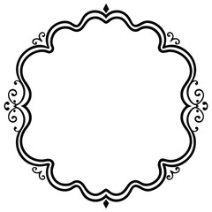 silhouette trendy vintage whimsical borders for on white background